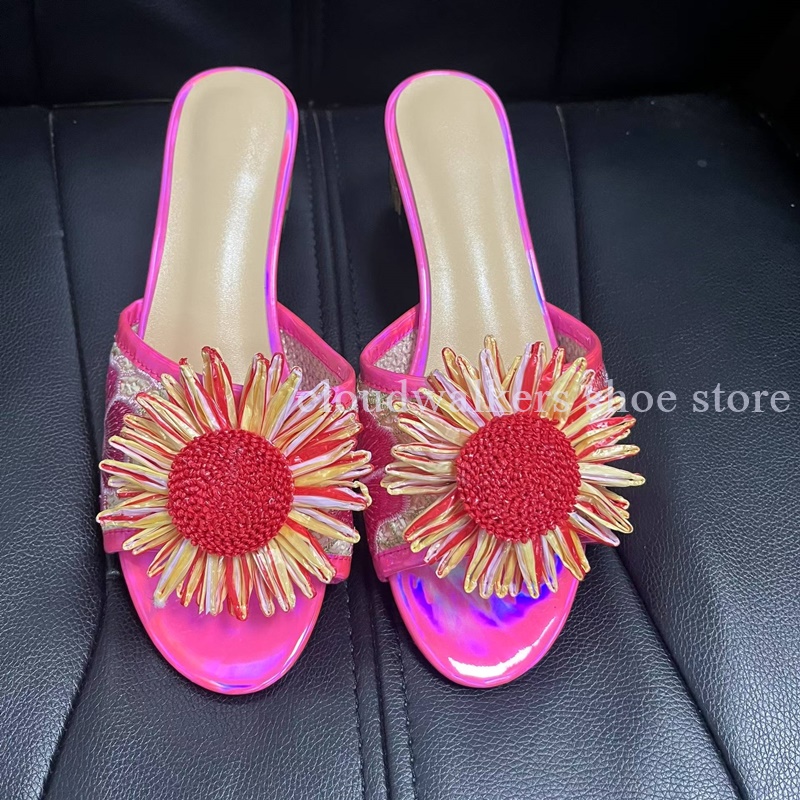 Embroidery Embellishments - Iridescent Embroidery Upper Sunflower Embellished Summer