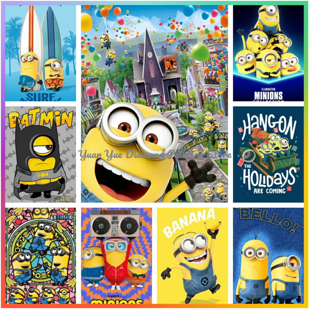 Embroidery Embellishments - 1pc frameless Diamond Painting Cute-M-Minions Cartoon