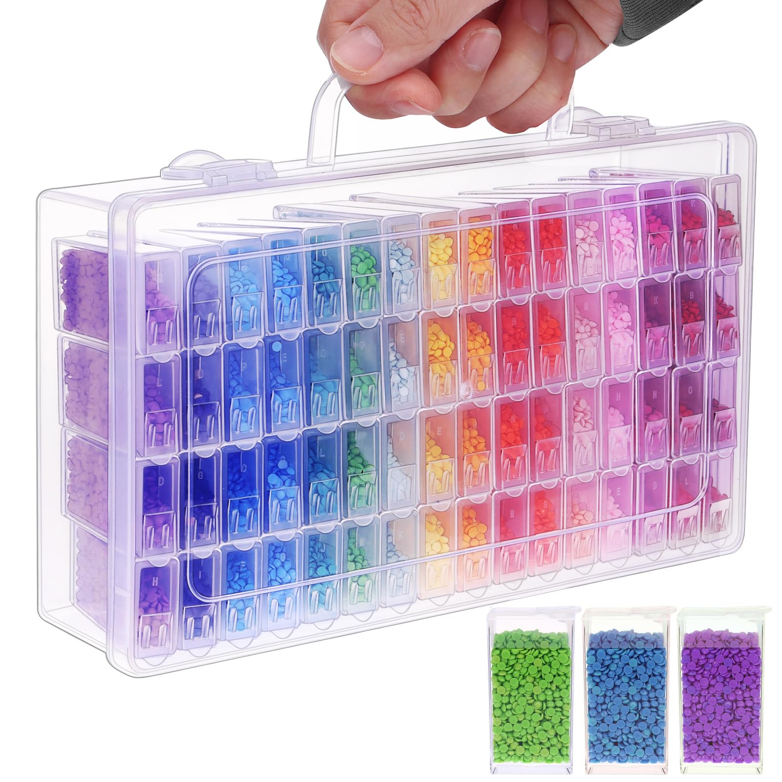 Craft Embellishment Storage - 1/2/3/4Pack 64gird Diamond Painting Storage Box