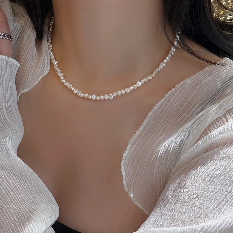 Pearl Trim Chain - Hengsheng 4-5mm Baroque Freshwater Pearl Necklaces