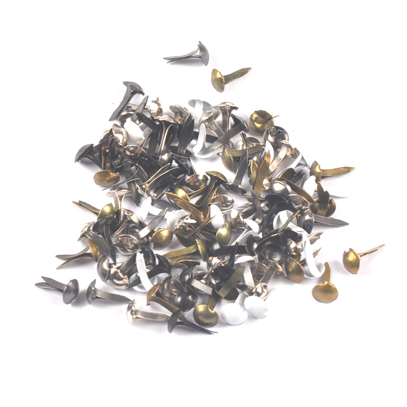Embellishments For Scrapbooking - 100pcs Mini Black White Metal Brads