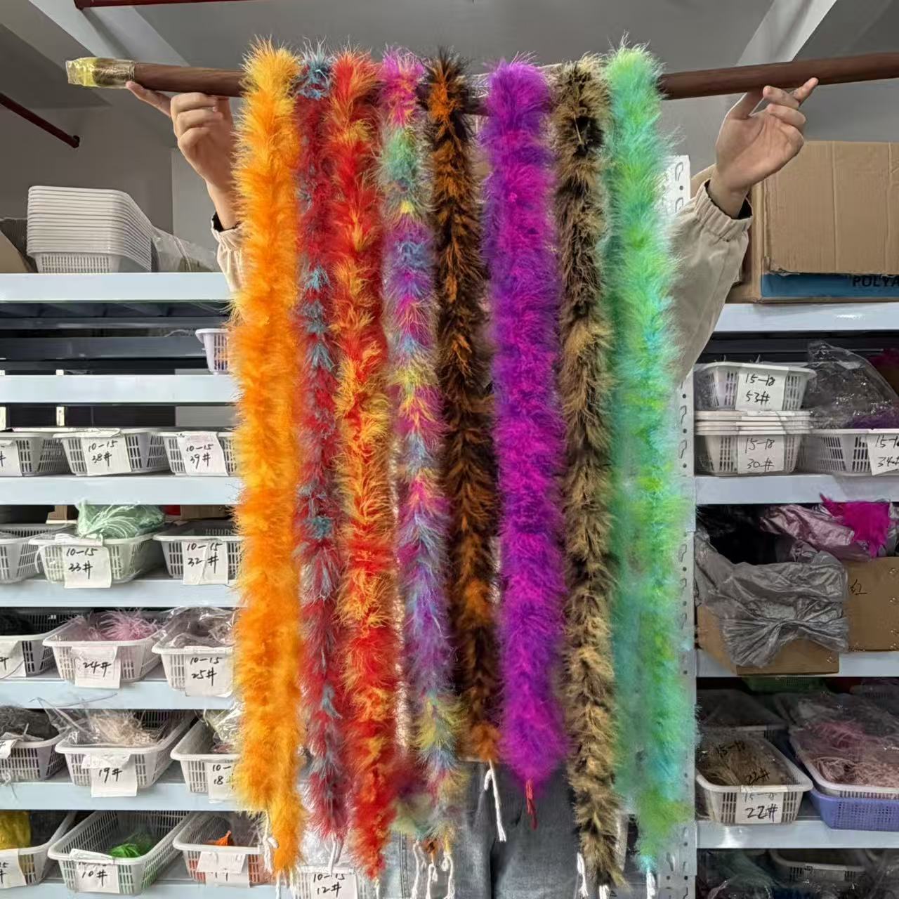 Feather Trim Marabou - Multicolored 2Meters Marabou Feather Boa Turkey