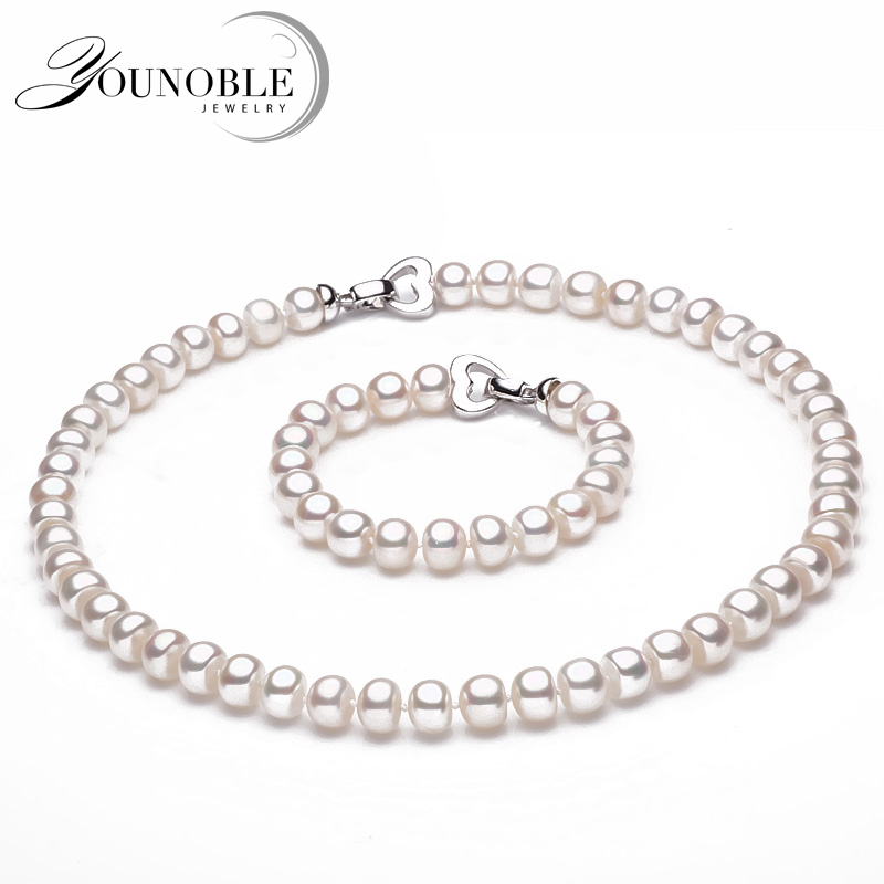 Pearl Trim Chain - Wedding Natural Freshwater Pearl Necklace Bracelet