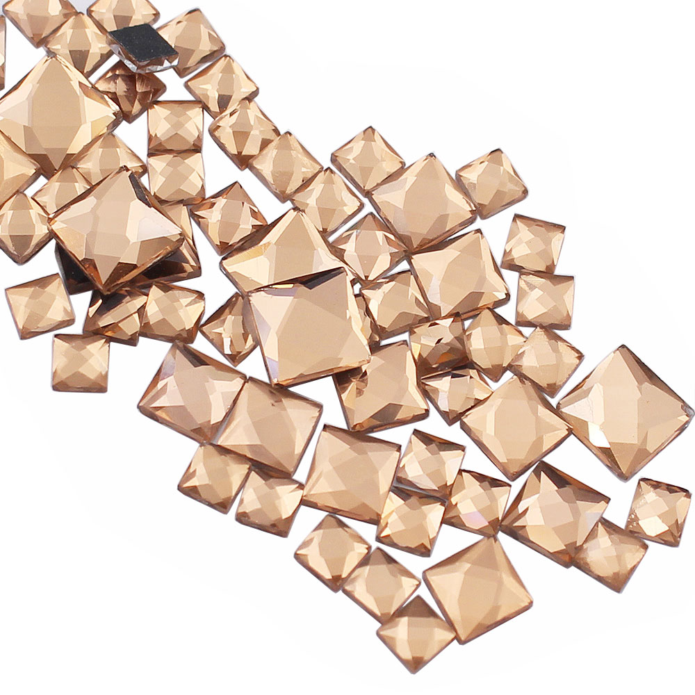 Hotfix Rhinestone Sheet - 5mm 8mm 10mm Rhinestones Square Shape