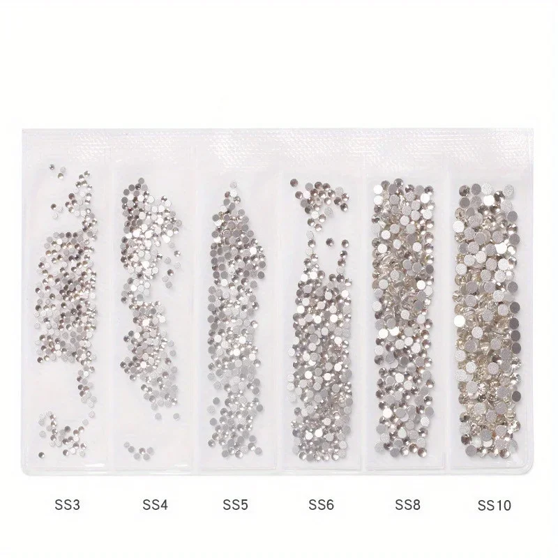 Hotfix Rhinestone Sheet - SWAGPICK SS3-10 Mix White AB Glass