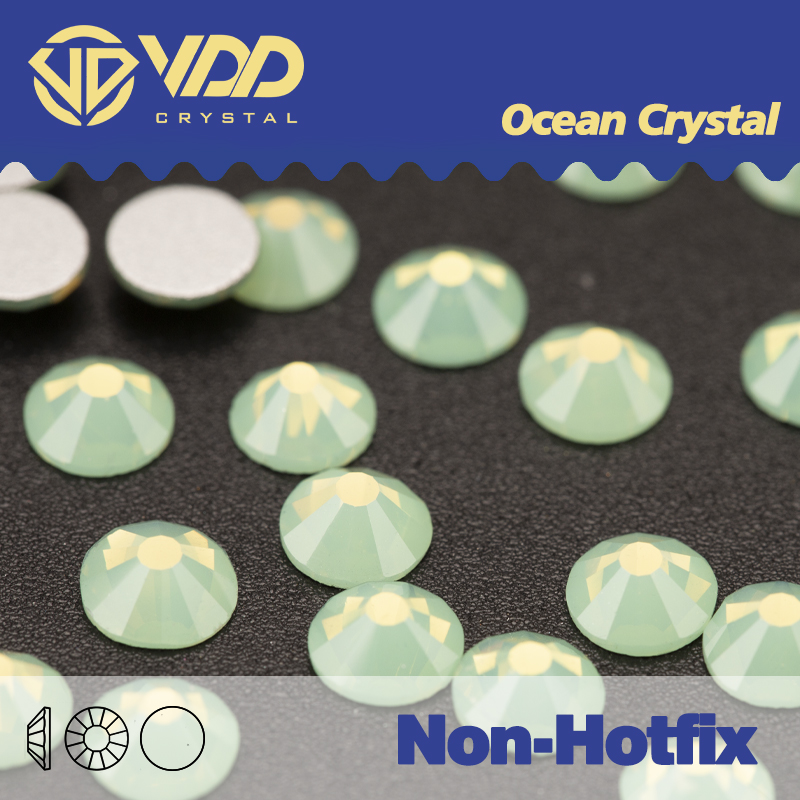 Hotfix Rhinestone Sheet - VDD 046 Green Opal Crystals For