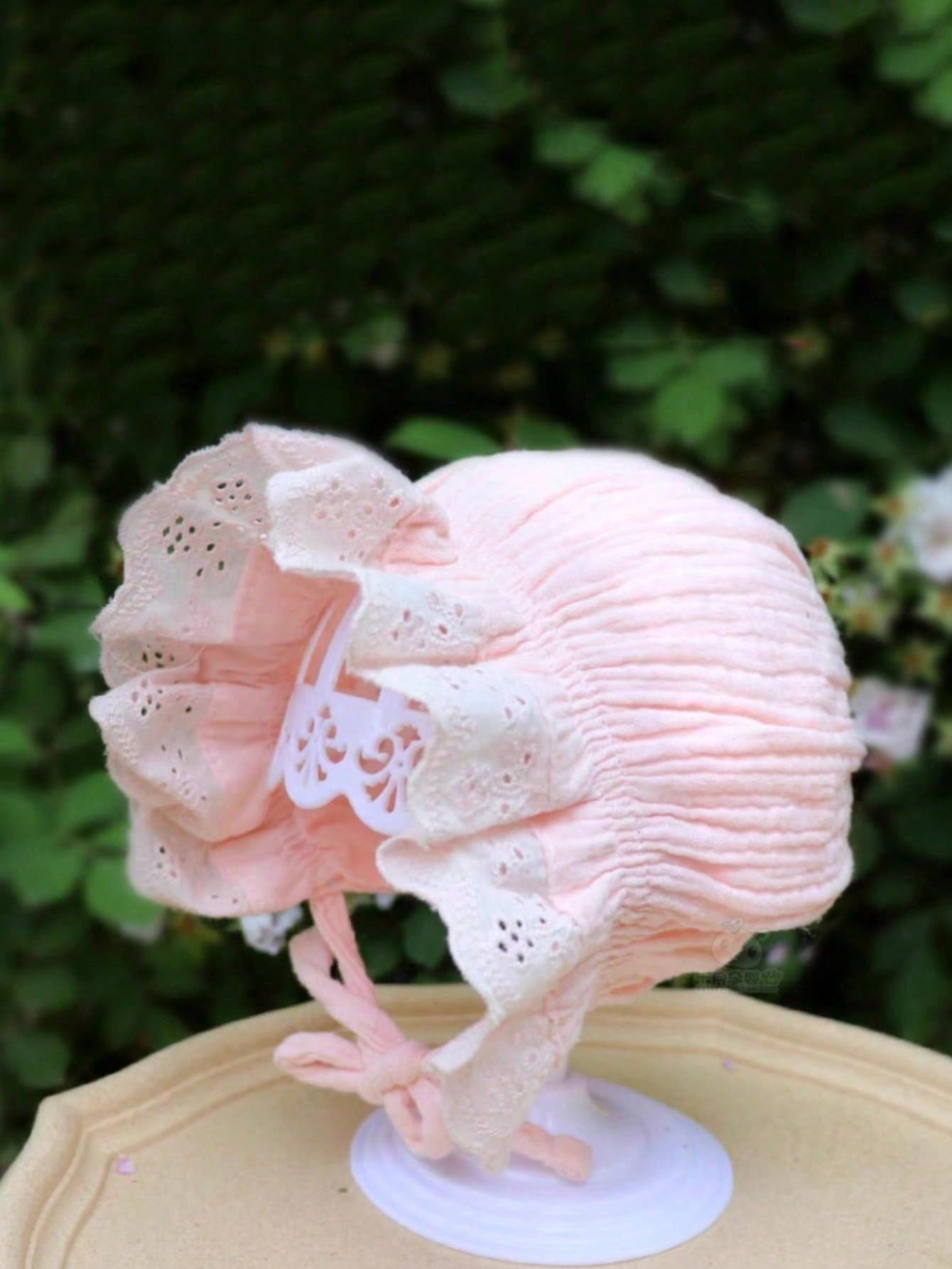 Embroidery Embellishments - 1Pc Vintage Lace Floral Baby Bonnet