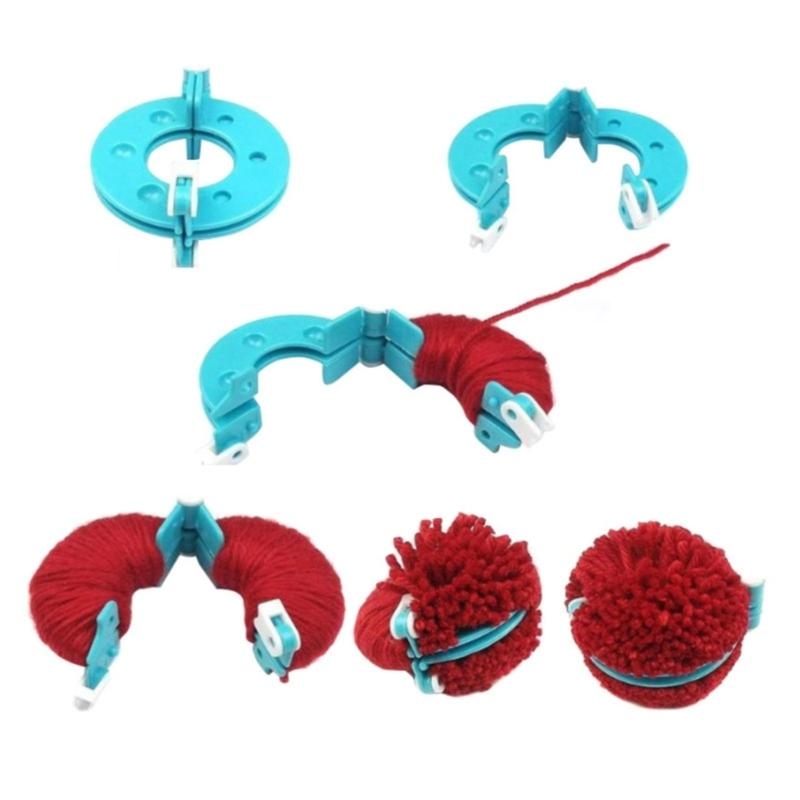Pom Pom Maker Tool - L43A 4Pcs DIY Wool Yarn Knitting