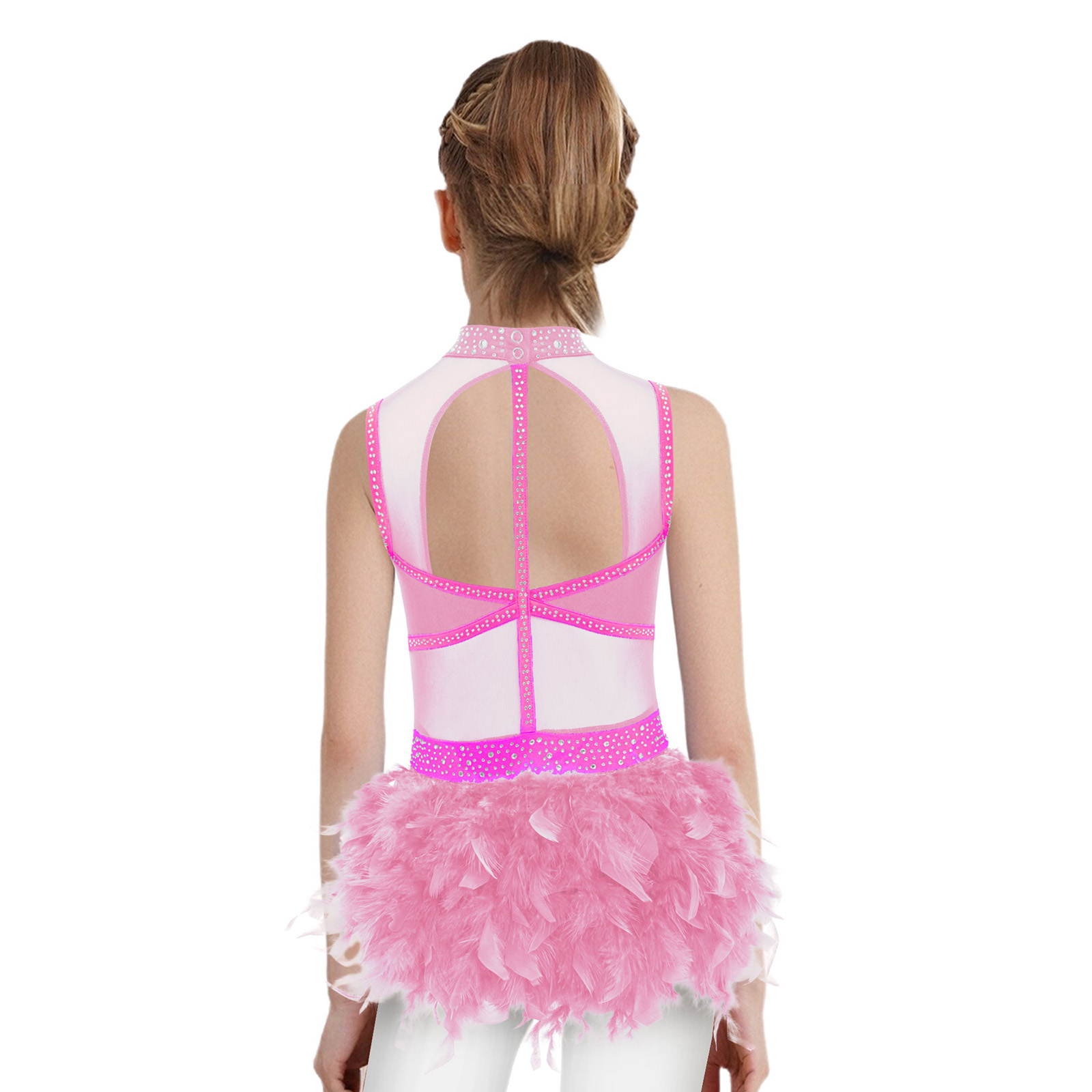 Kids Girls Jazz Latin Dance Fe - Rhinestone Banding Trim recension och pris