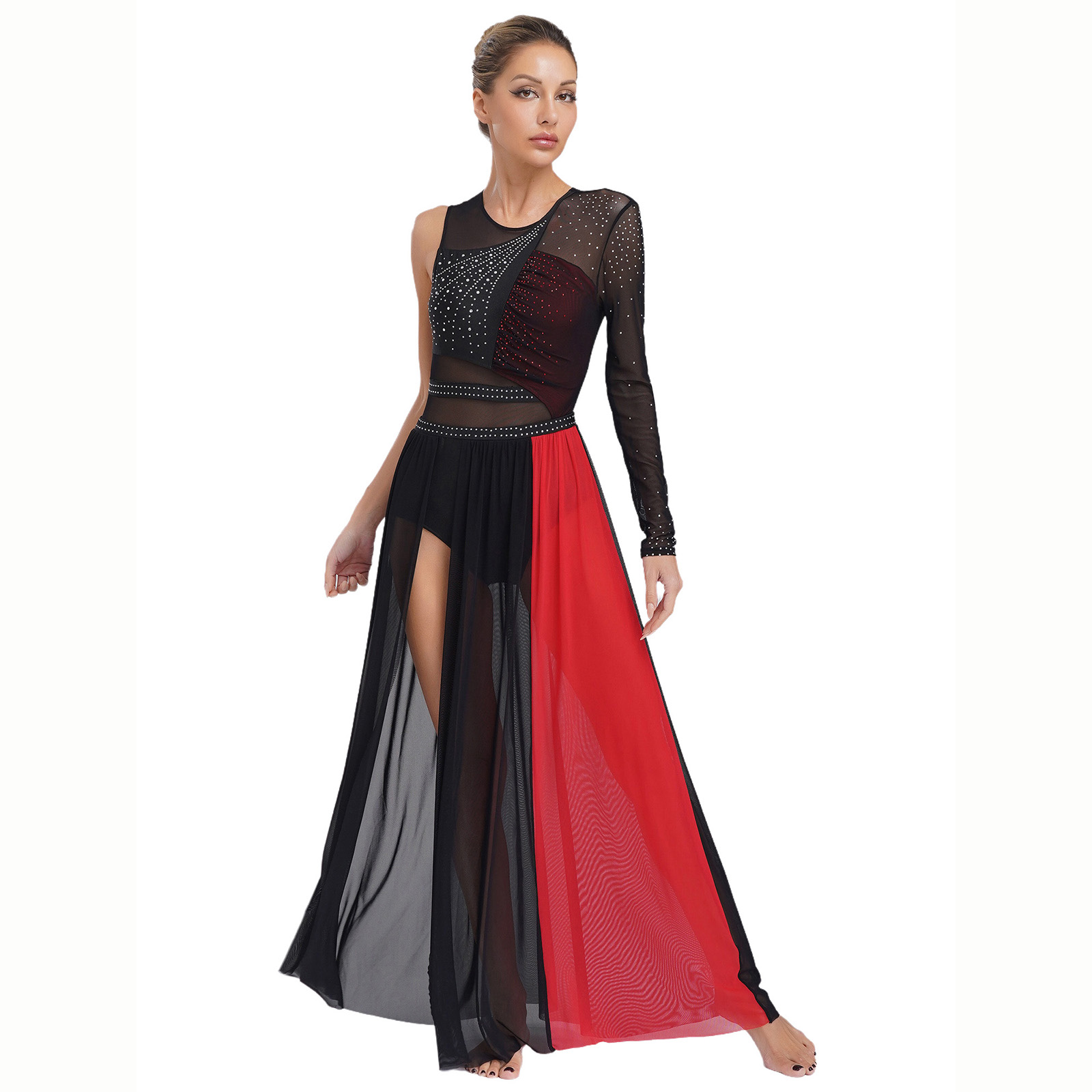Women Lyrical Dance Costume Rh - Rhinestone Banding Trim recension och pris