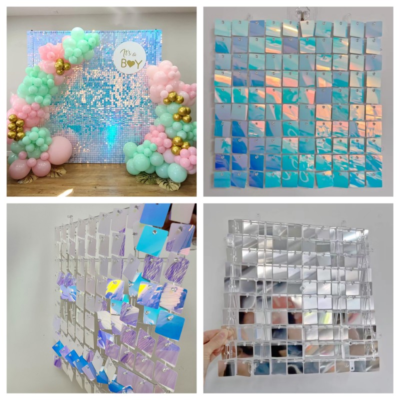 18 Pcs Sequin Panel Background - Sequin Fabric Panel recension och pris