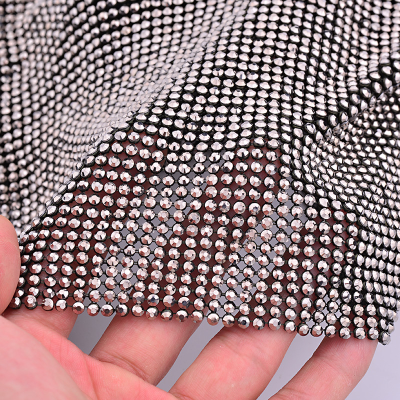 JUNAO 45*120cm Black Gold Crys - Hotfix Rhinestone Sheet recension och pris