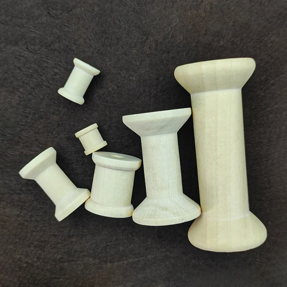 10/5Pcs Mini Wooden Bobbins Em - Organza Ribbon Spool recension och pris