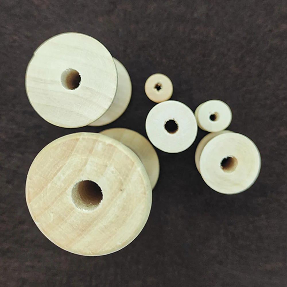 10/5Pcs Mini Wooden Bobbins Em - Organza Ribbon Spool recension och pris
