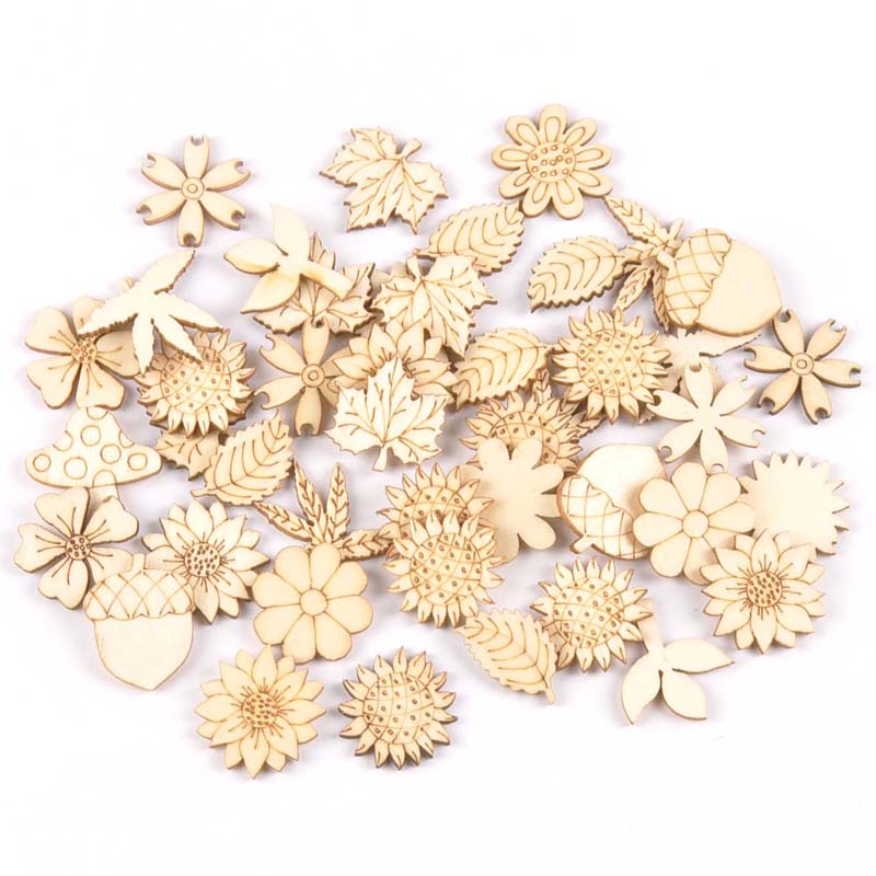 30Pcs 25-30mm Wood DIY Accesso - Embellishments For Scrapbooking recension och pris