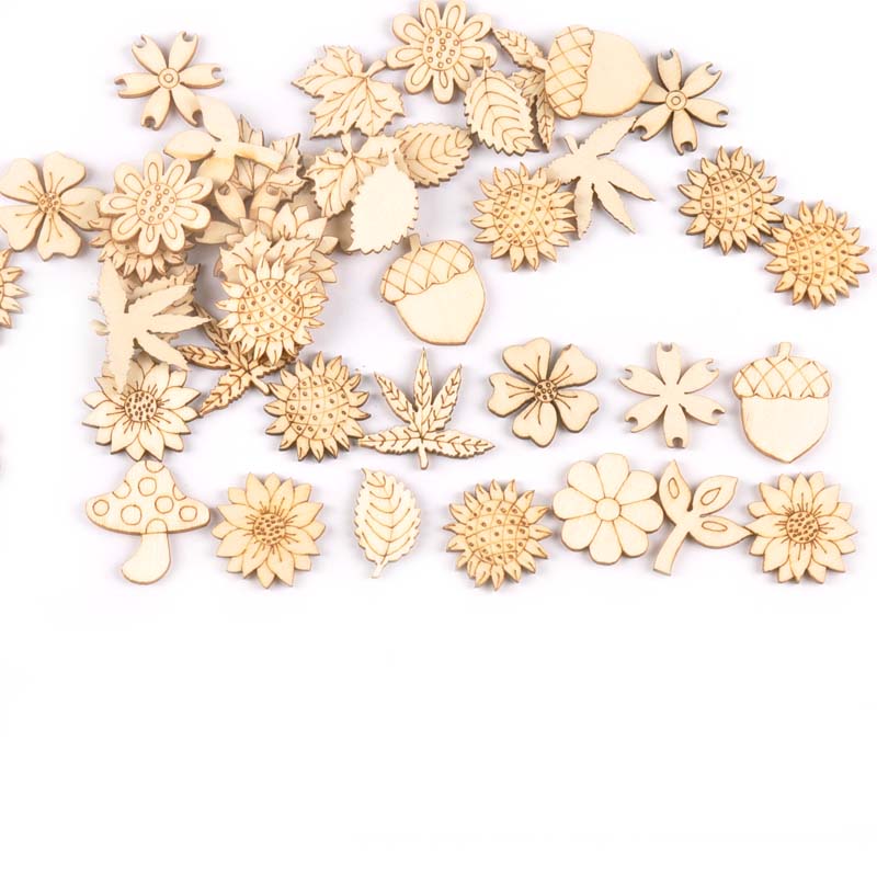 30Pcs 25-30mm Wood DIY Accesso - Embellishments For Scrapbooking recension och pris