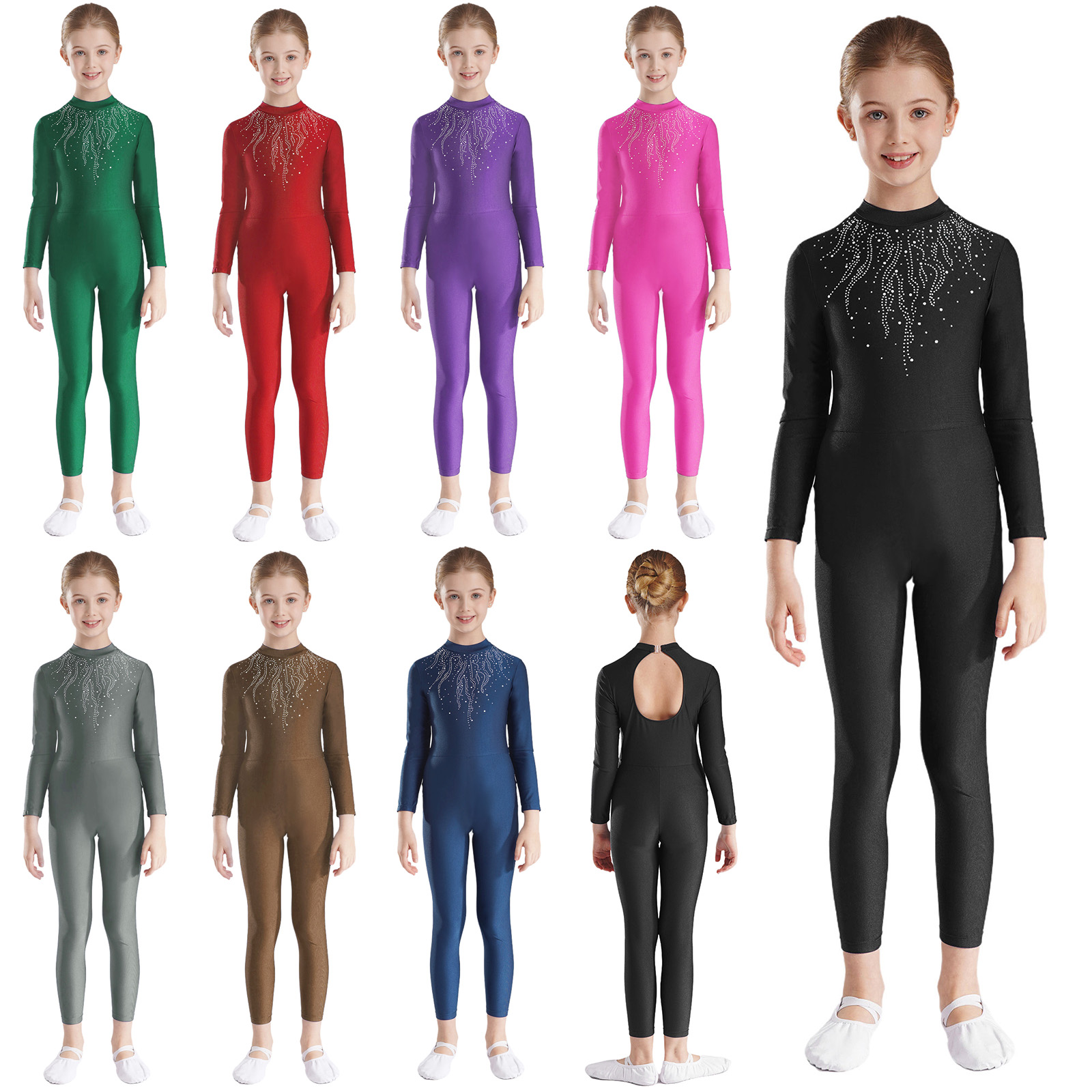 Kids Girls Gymnastics Dance Le - Rhinestone Banding Trim recension och pris