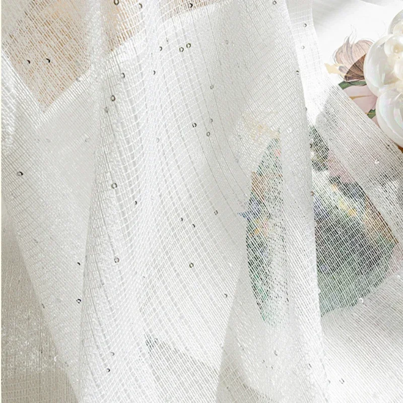 French Sheer Curtains for Livi - Sequin Fabric Panel recension och pris