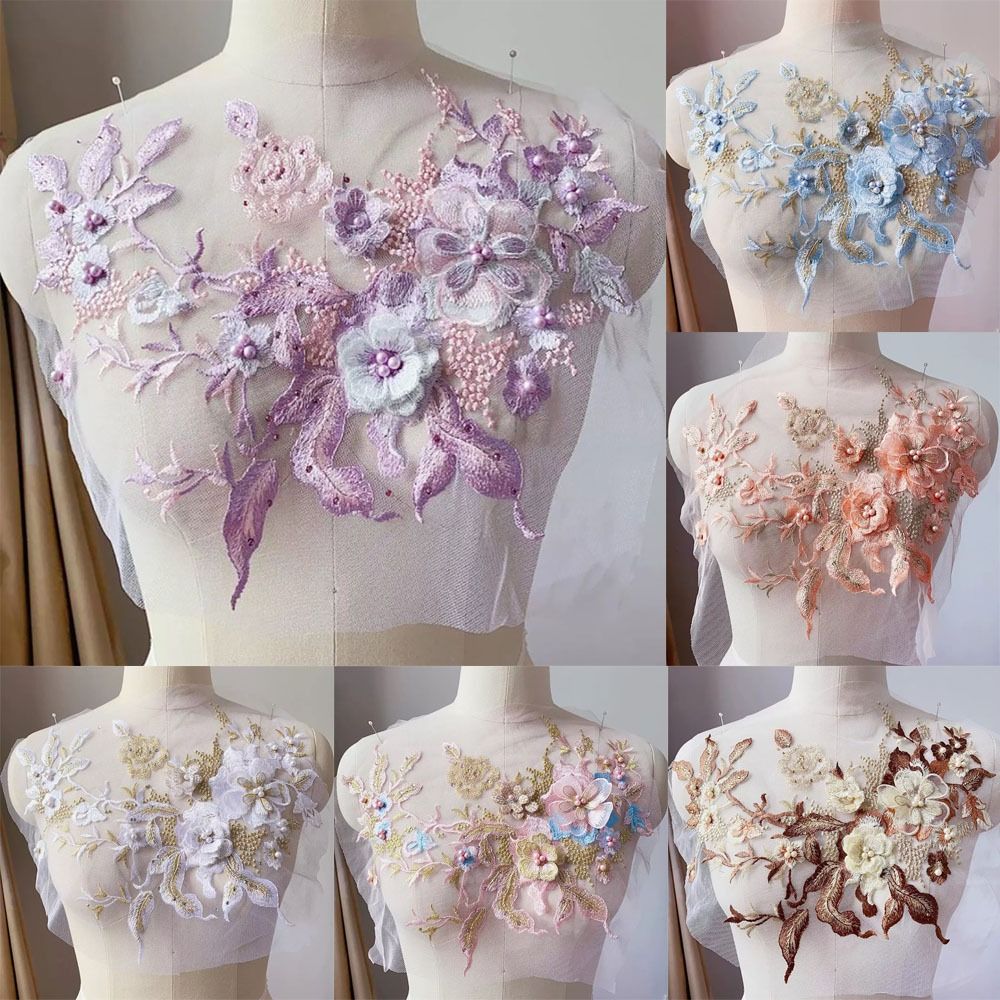 3D Flowers Beaded Lace Fabrics - Embellishments For Scrapbooking recension och pris