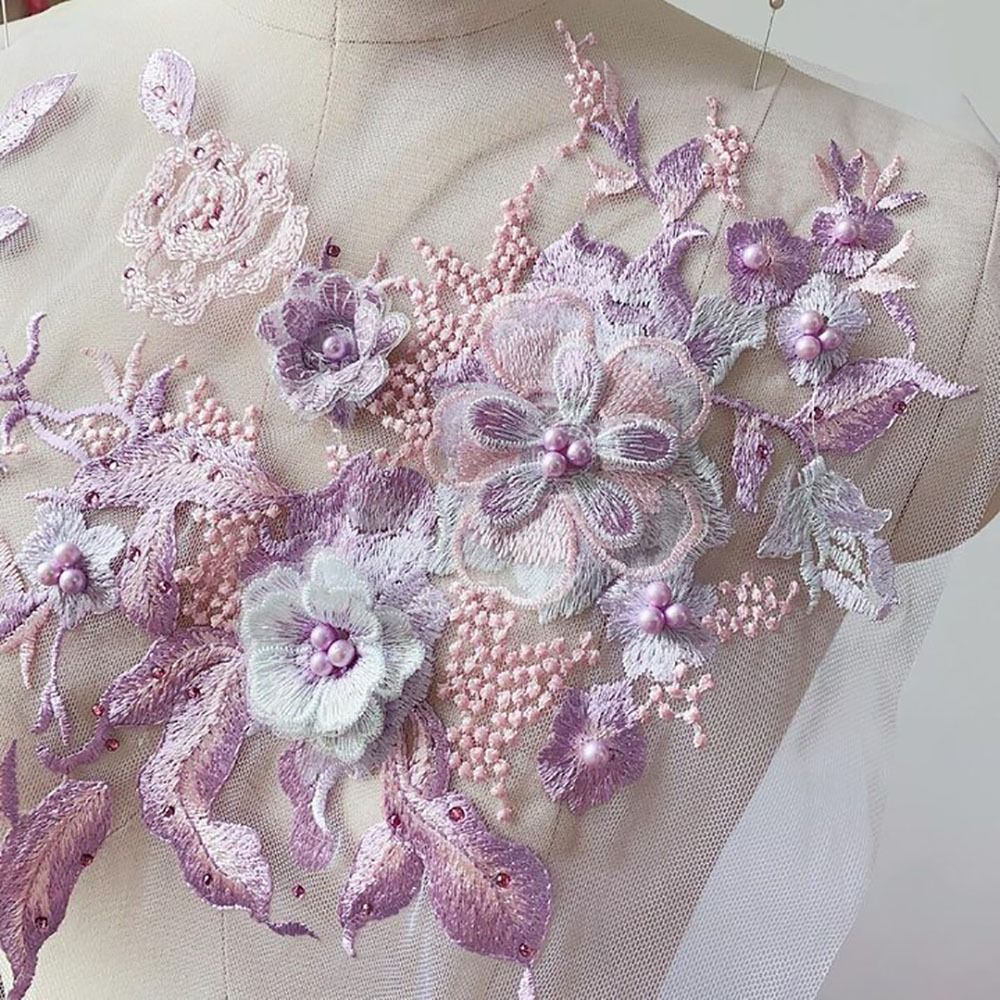 3D Flowers Beaded Lace Fabrics - Embellishments For Scrapbooking recension och pris