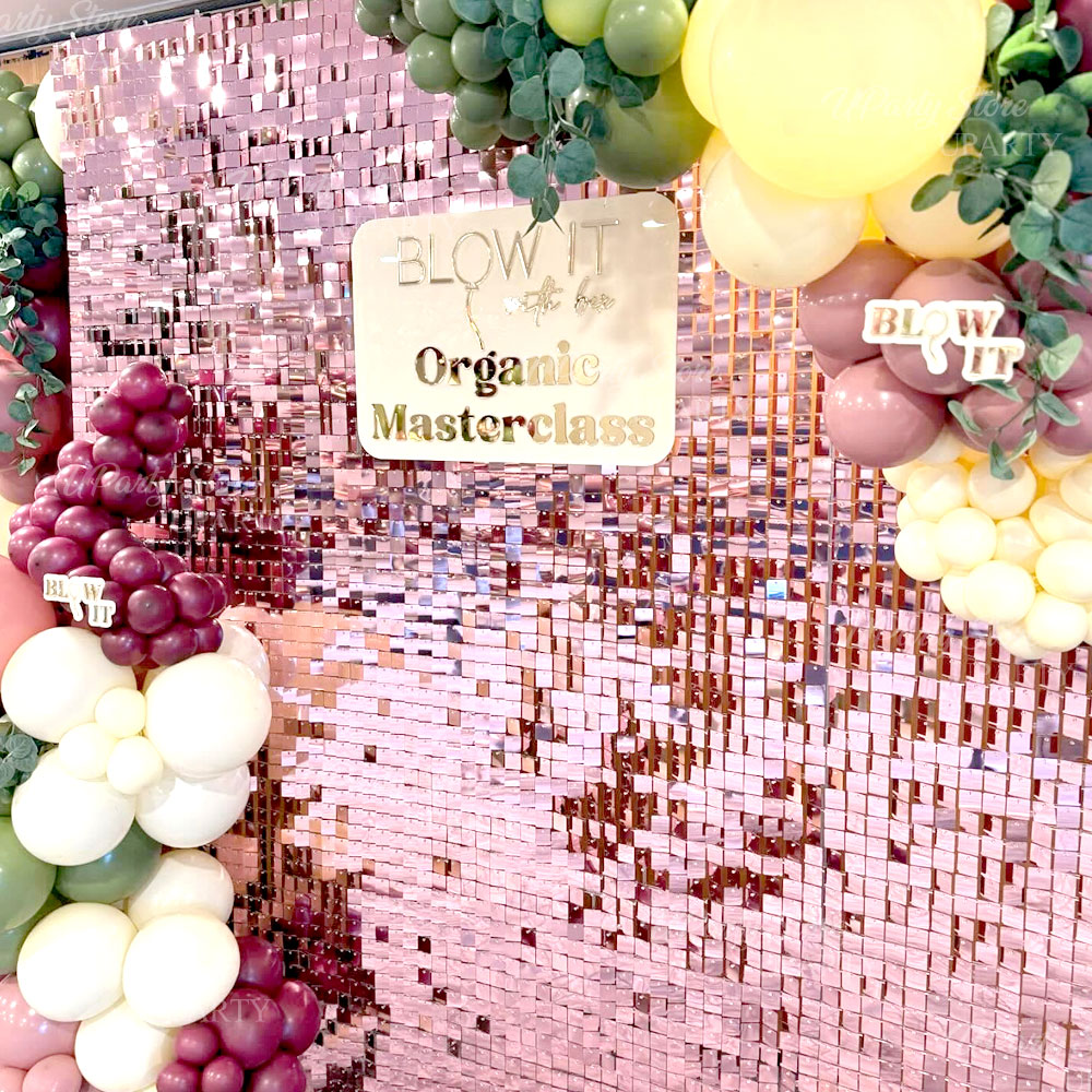 Shinny Pink Wall Backdrops Pan - Sequin Fabric Panel recension och pris