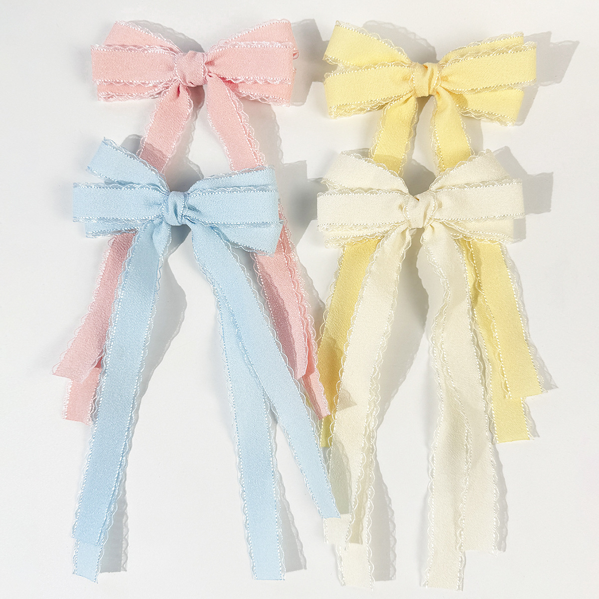 Bulk 20pc Long Tassel Hair Cli - Lace Ribbon Trim recension och pris