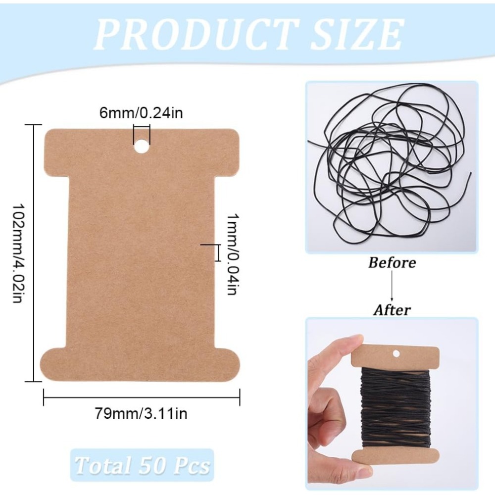 50Pcs Cardboard Spool Bulk Fla - Organza Ribbon Spool recension och pris