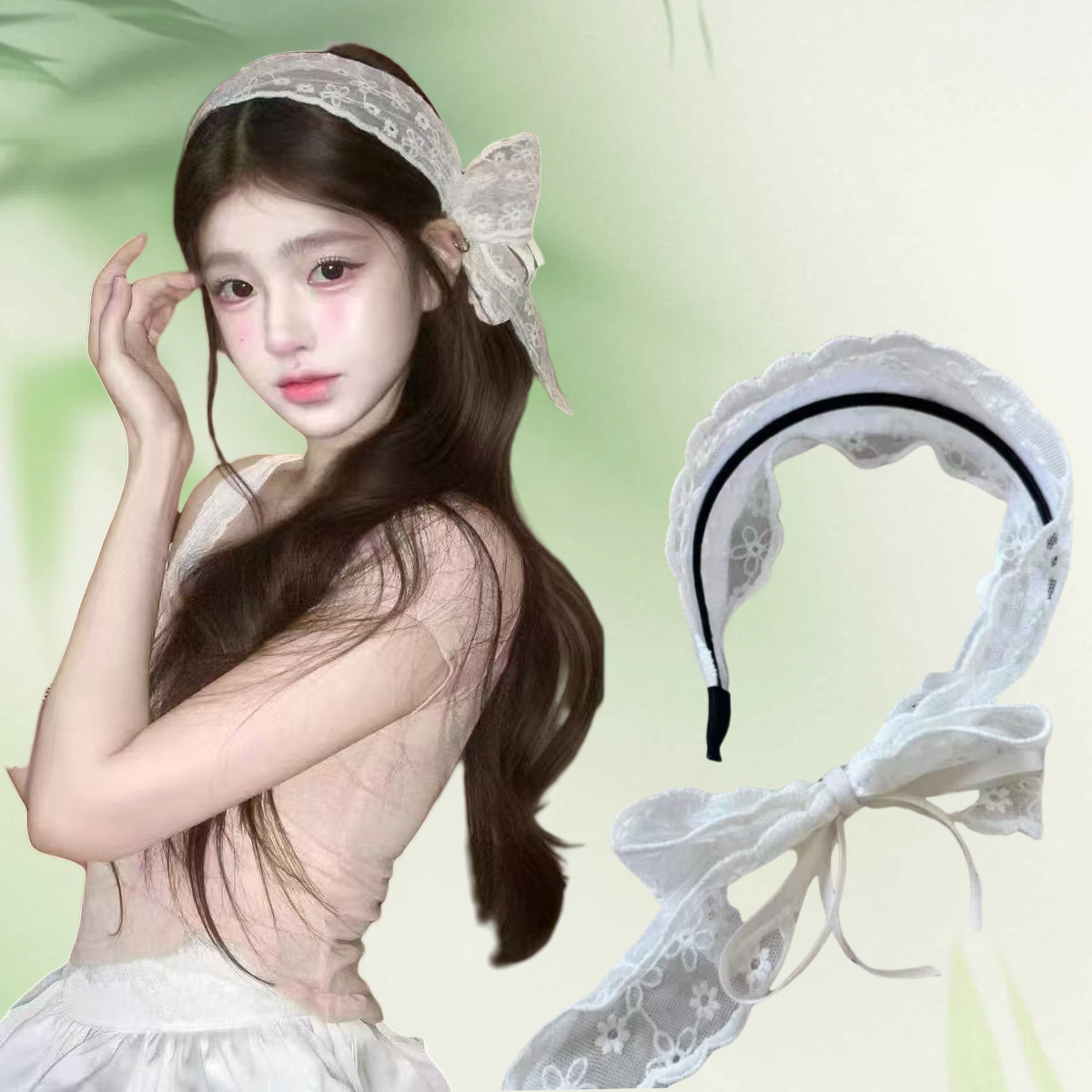 New Vintage Pastoral Lace Hair - Lace Ribbon Trim recension och pris