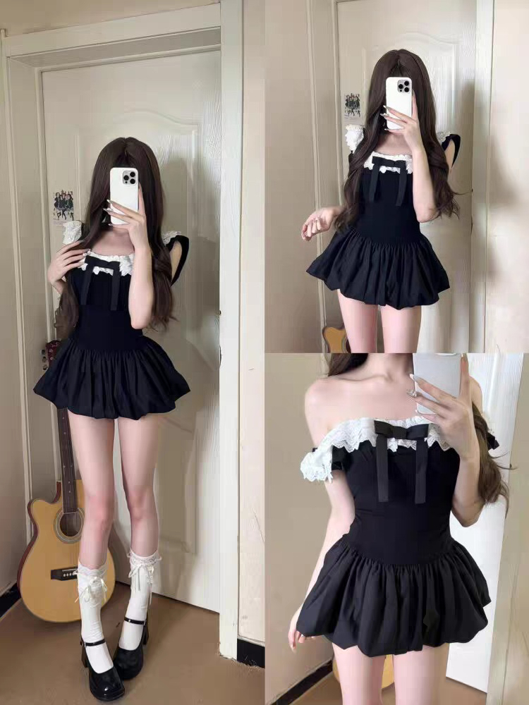 Coquette Korean Sexy Off Shoul - Elastic Lace Trim recension och pris