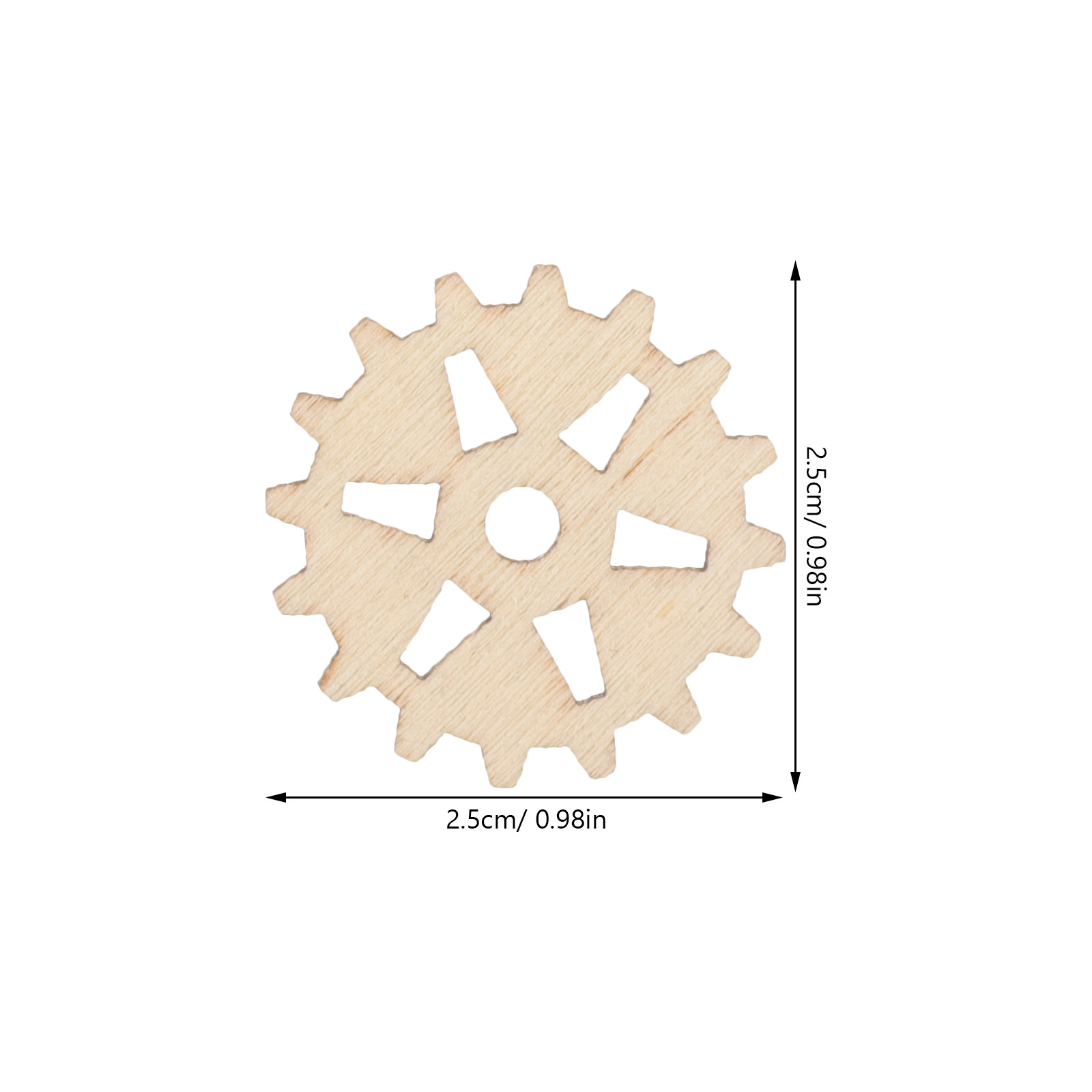 100Pcs Wooden Gear Pieces 25Mm - Embellish Craft recension och pris
