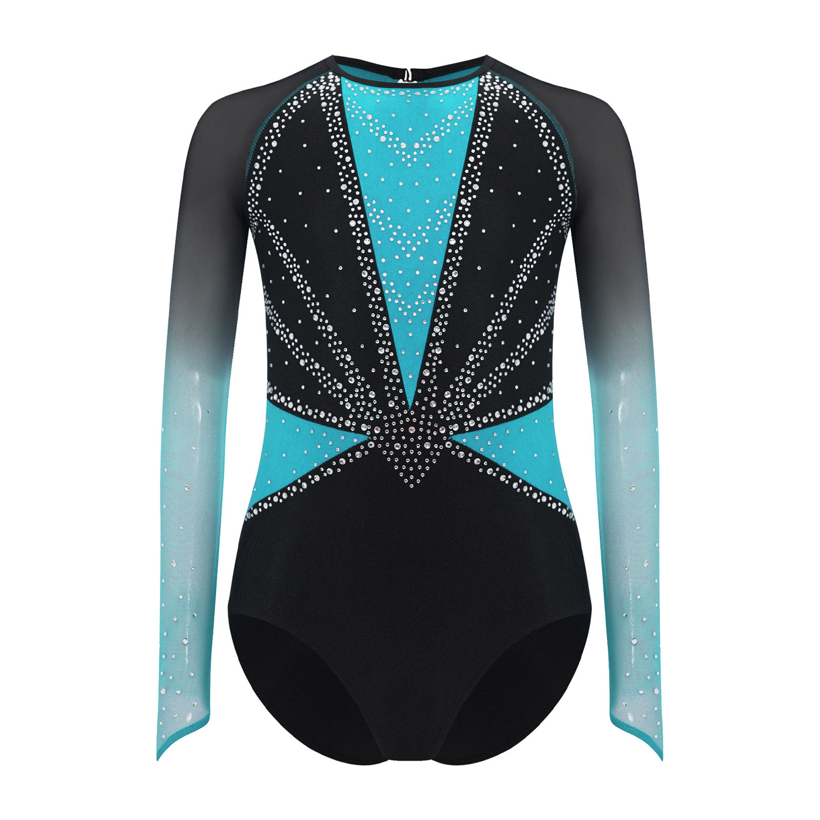 Kids Girls Gymnastic Leotard S - Rhinestone Banding Trim recension och pris