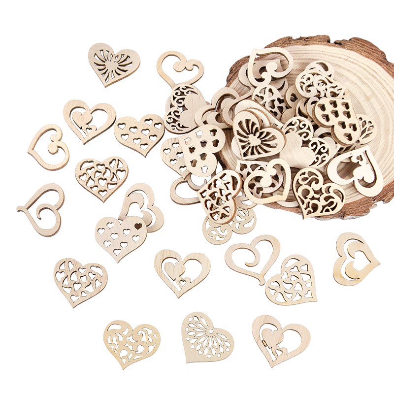 50/100pcs Hollowed Heart Patte - Embellish Craft recension och pris