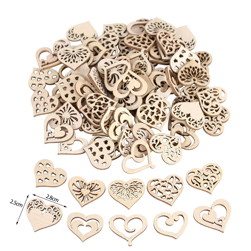50/100pcs Hollowed Heart Patte - Embellish Craft recension och pris