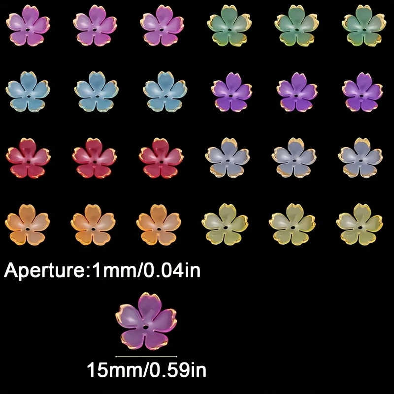 200/100pcs 15mm Colorful Acryl - Embroidery Embellishments recension och pris
