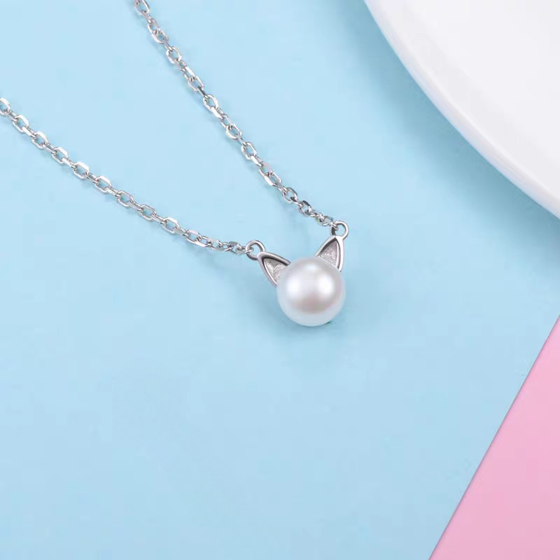 Fashion 925 Sterling Silver Je - Pearl Trim Chain recension och pris