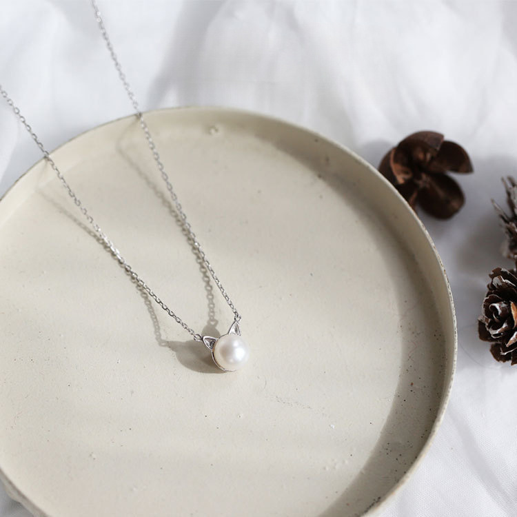 Fashion 925 Sterling Silver Je - Pearl Trim Chain recension och pris