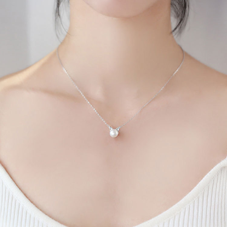 Fashion 925 Sterling Silver Je - Pearl Trim Chain recension och pris