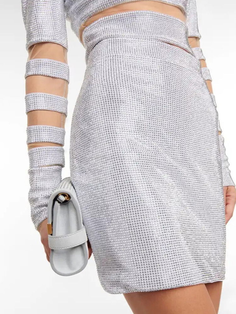 Sexy Two Piece Mesh Panel Band - Sequin Fabric Panel recension och pris
