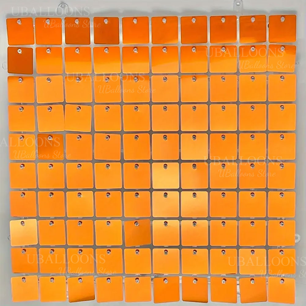 Bright Orange Shimmer Wall Bac - Sequin Fabric Panel recension och pris