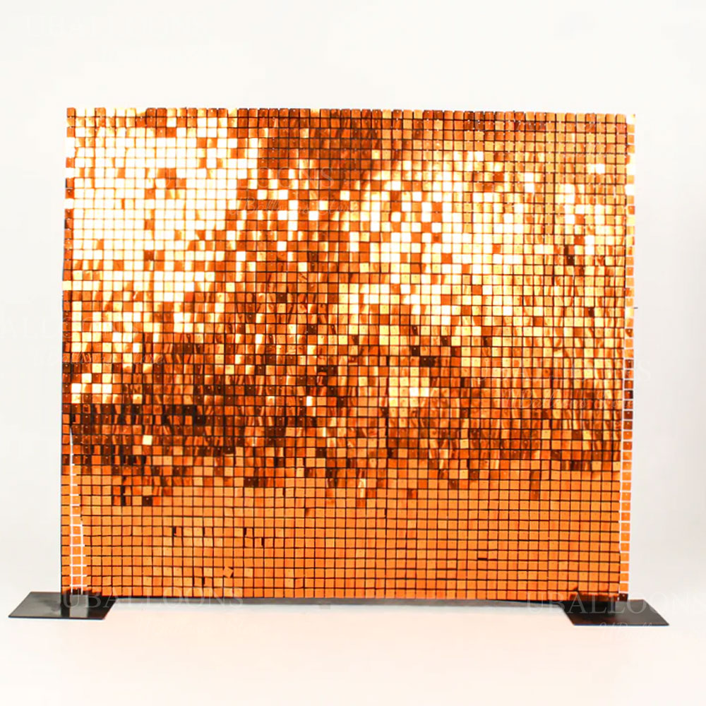 Bright Orange Shimmer Wall Bac - Sequin Fabric Panel recension och pris