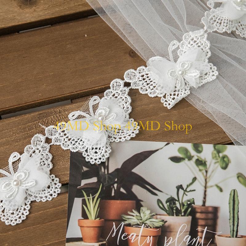 49MD 1 Yard Bowknot for Butter - Lace Ribbon Trim recension och pris