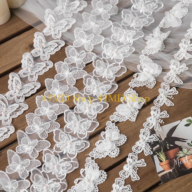 49MD 1 Yard Bowknot for Butter - Lace Ribbon Trim recension och pris