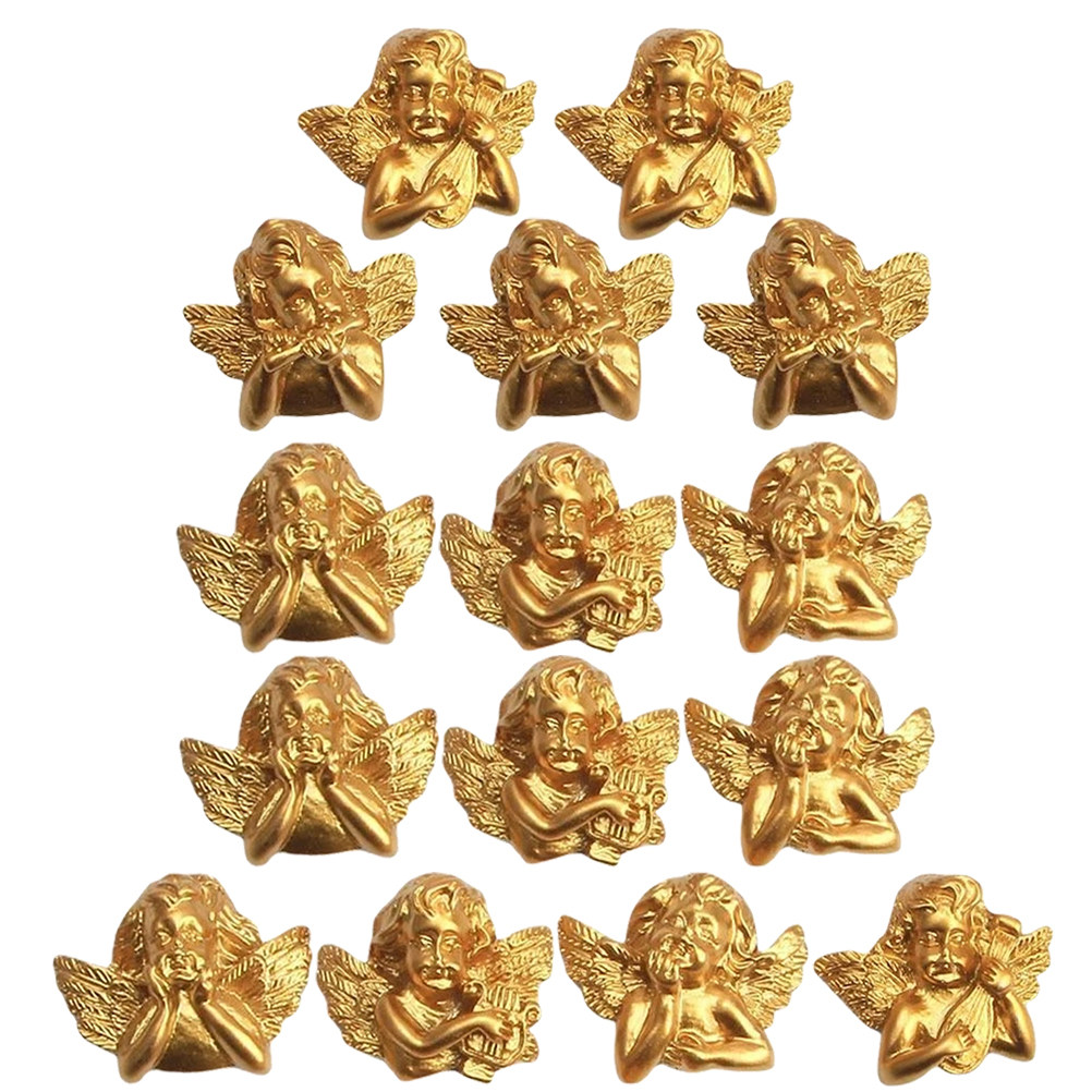 15pcs Resin Angel Accessories  - Craft Embellishment Storage recension och pris