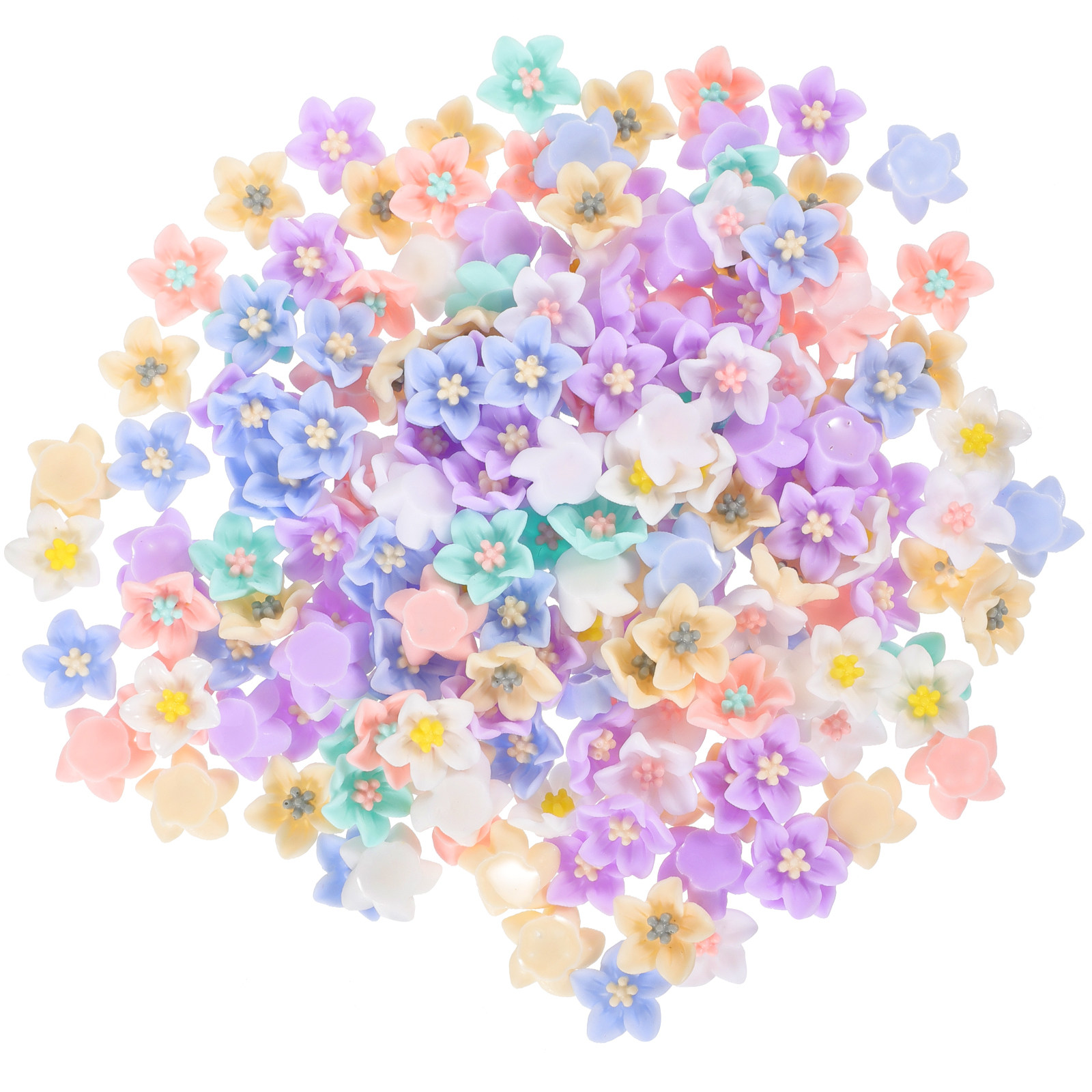 200Pcs Unique Resin Flower Emb - Embellish Craft recension och pris