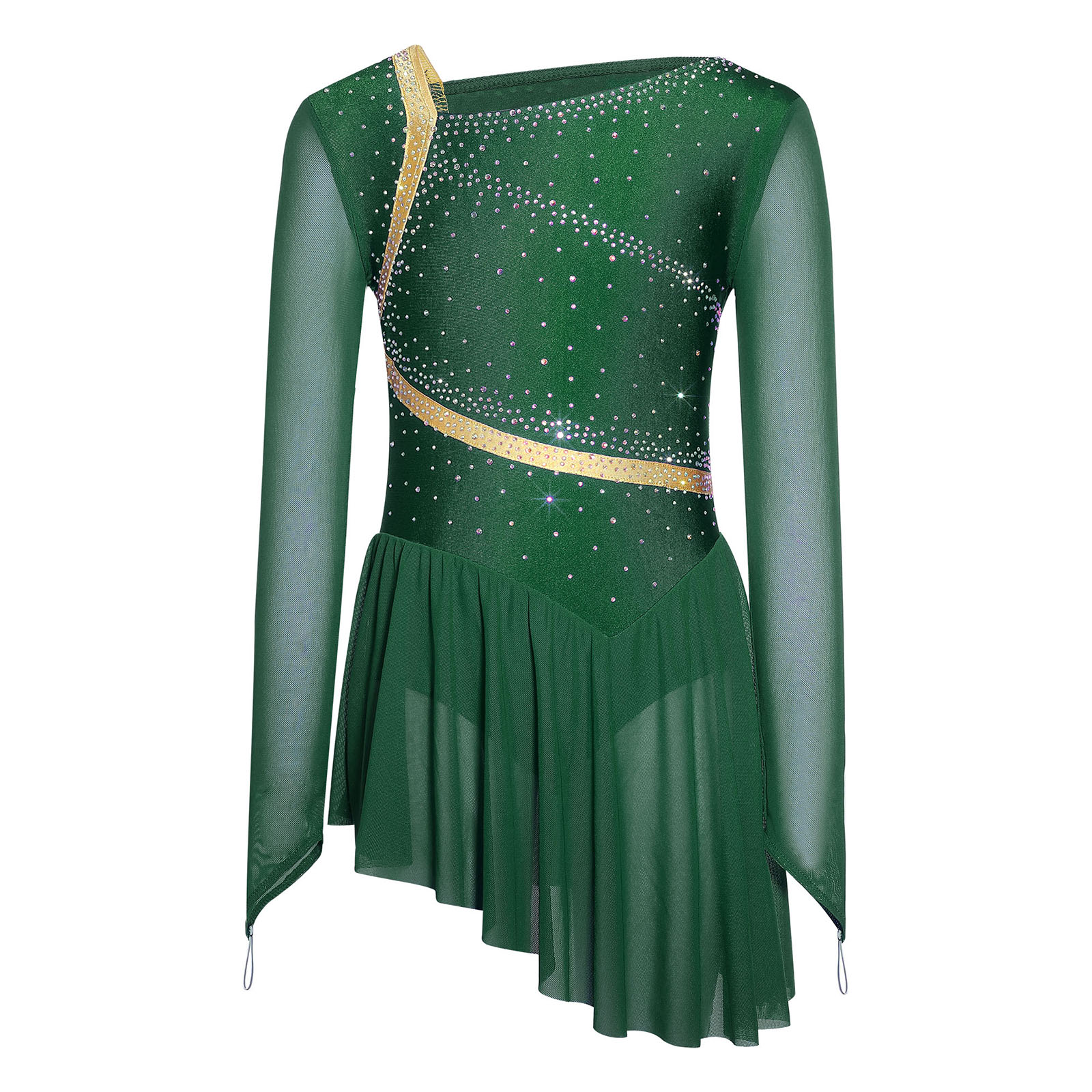 Kids Girls Figure Skating Lyri - Rhinestone Banding Trim recension och pris