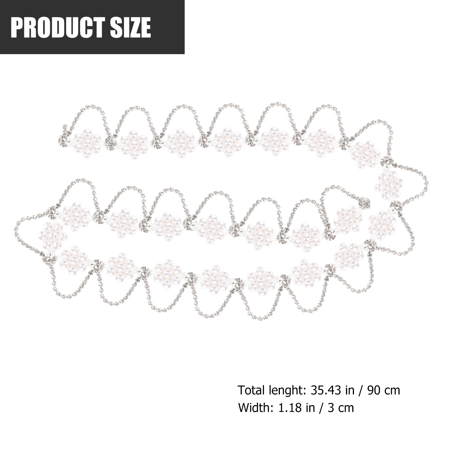 Rhinestone Pearl Chain Trim Pr - Pearl Trim Chain recension och pris