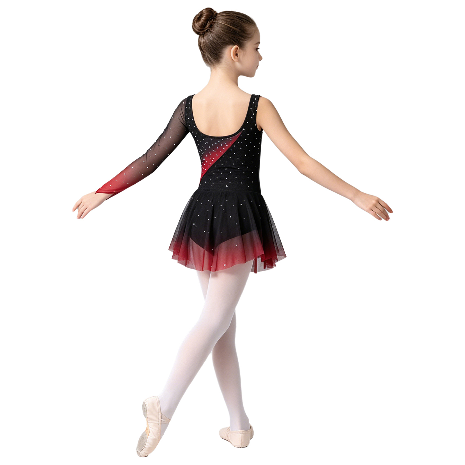 Kids Girls Lyrical Dance Figur - Rhinestone Banding Trim recension och pris