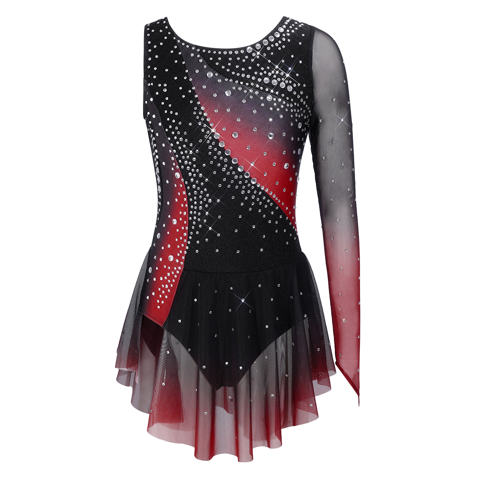 Kids Girls Lyrical Dance Figur - Rhinestone Banding Trim recension och pris