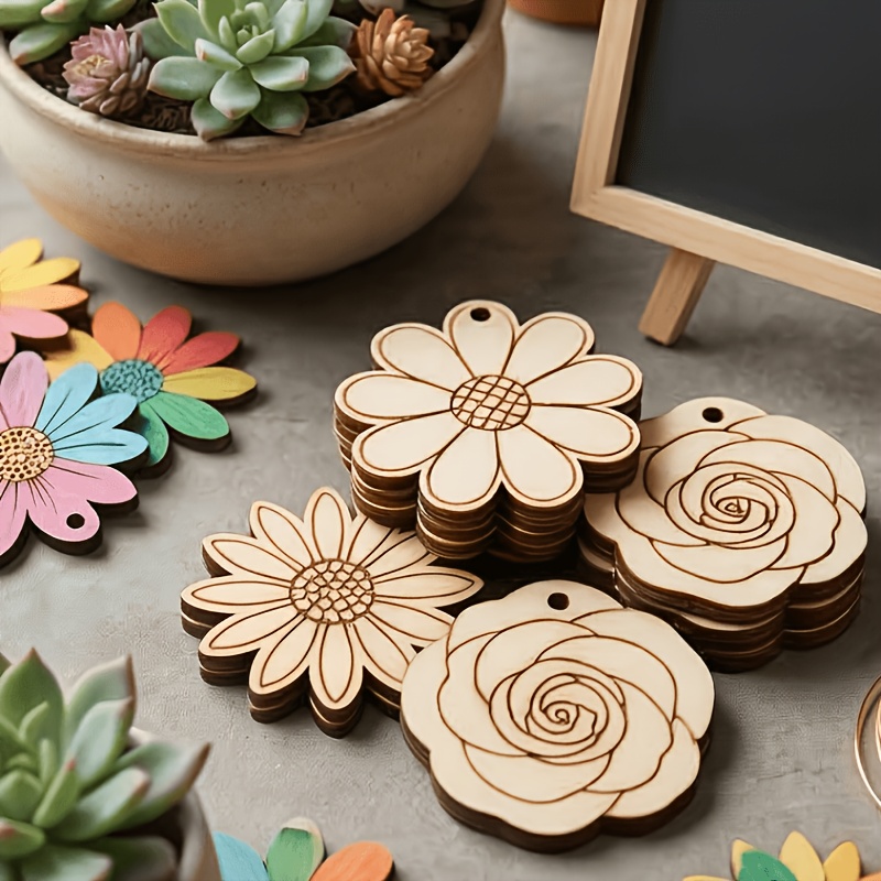 50Pcs/set 35mm Mixed Flower Wo - Easter Craft Embellishment Set recension och pris