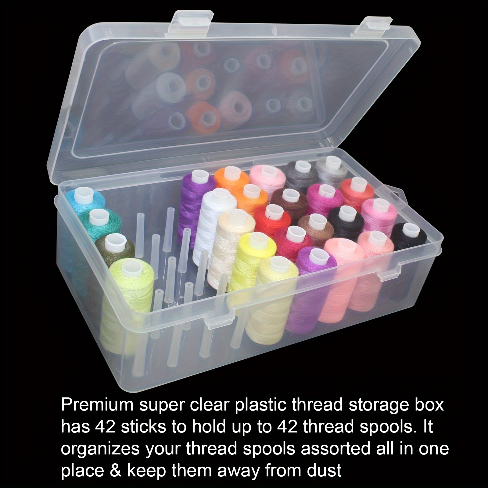 Clear Plastic Sewing Thread St - Craft Embellishment Storage recension och pris